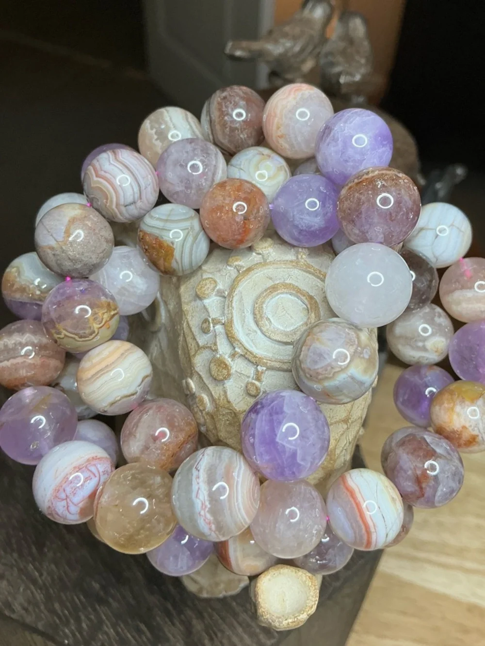 Amethyst and Crazy Lace 13mm - Picture 2 of 6